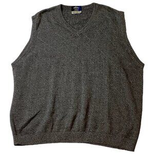 Callaway Argyle Cable Knit Sleeveless V Neck Sport Outwear Vest Sweater Size L